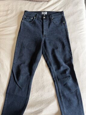 AGOLDE Nico HR Dark Blue Denim Jeans